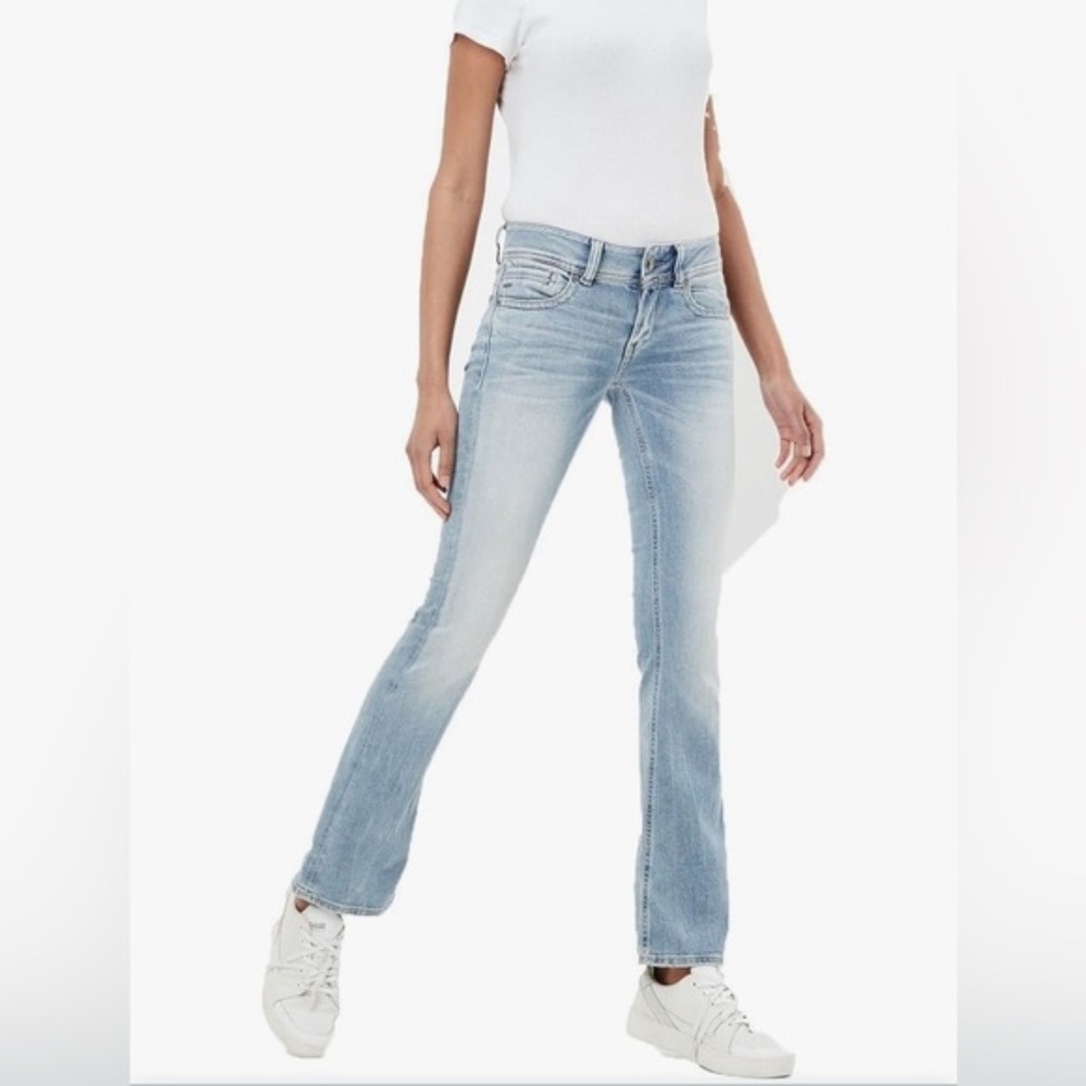 G-Star Midge Saddle Mid Rise Bootleg Jeans